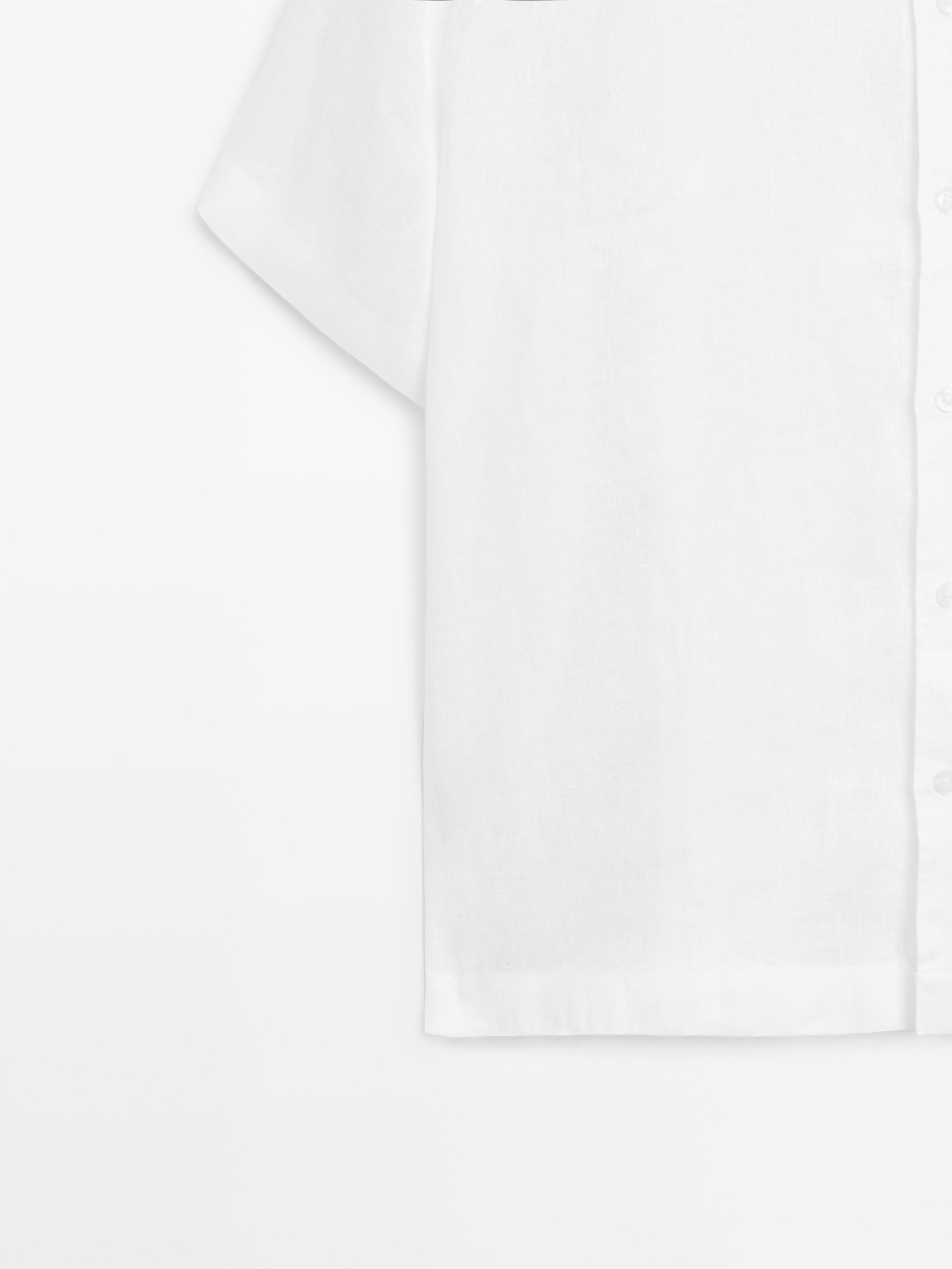 Chemise manches courtes 100 % lin